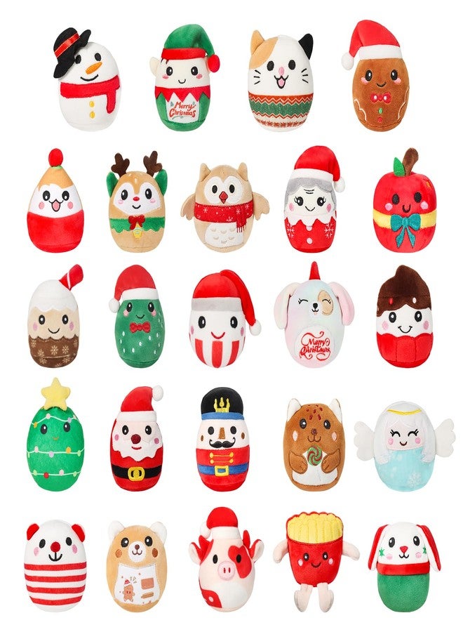 TECHTAIL Mini Plush Toys Gift Set - 24 Soft Squishy Collectible Plushies for Kids, Boys, Girls, Teens & Collectors - Cute Stuffed Animals for Christmas, New Year’s, Birthdays & Easter - Image 1